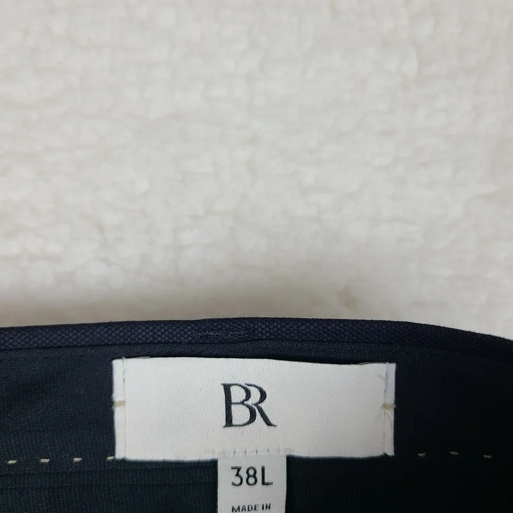 BR Banana Republic Pants‎ Mens 38x27 Dark Blue Wool Trousers Dress Slacks HEMMED